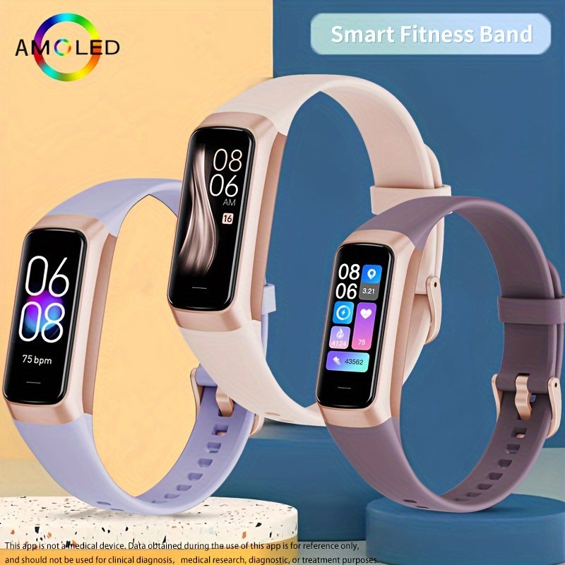 Smartwatch Pulsera Inteligente, Reloj Inteligente Deportivo, Pantalla  Táctil Impermeable Color Rosa
