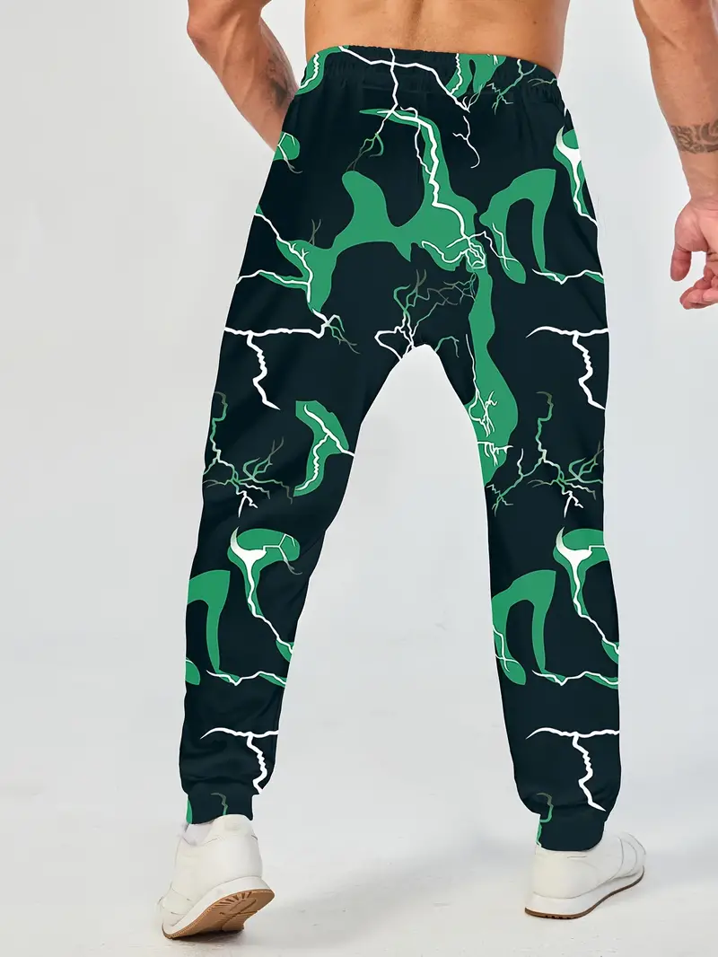 Colorful Geometric Pattern Men's Drawstring Sweatpants - Temu Canada