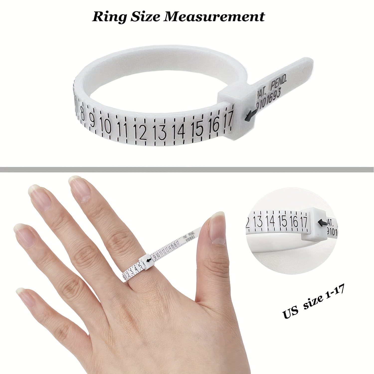 Ring Sizer Measuring Tool, 31pcs Premium Ring Measurement Tool, US Ring  Size 0-15 With Half Size, 1pc Finger Ring Sizing Measure Gauge,4pcs Ring  Size