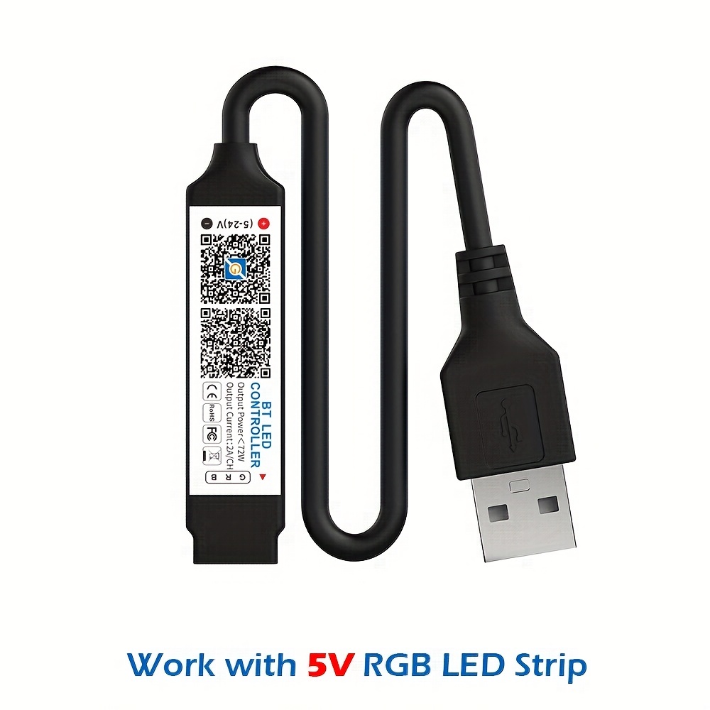 RGB LED Barre de ruban de bande 5V DC Connecteur + USB Câble +