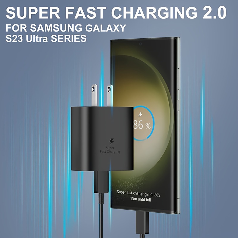 Chargeur Rapide USB C 45W + USBC Cable 2M pour Samsung Galaxy S23