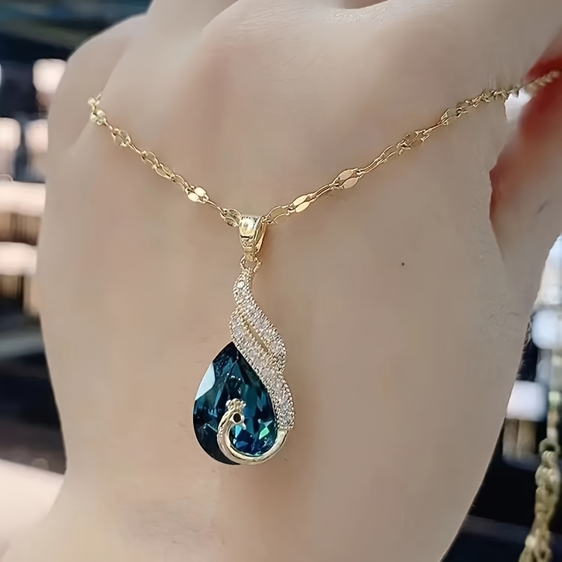 

New Peacock Phoenix Earrings + Necklace Set Suitable For Temperament Elegant Exquisite Ladies Wear Versatile Niche Design Premium Sense Jewelry Set