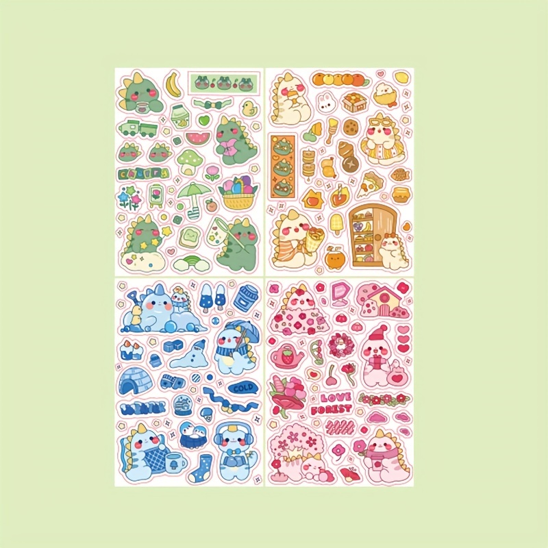 4 Unids/set Paquete Pegatinas Washi Dibujos Animados Kawaii - Temu