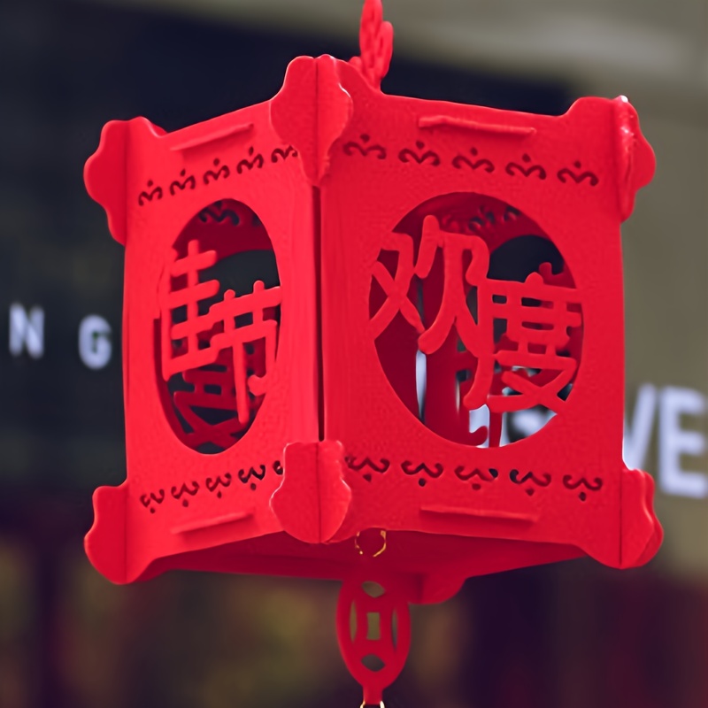 1pc Nouvel An Chinois Décorations Ornements Lanterne Rouge - Temu Canada