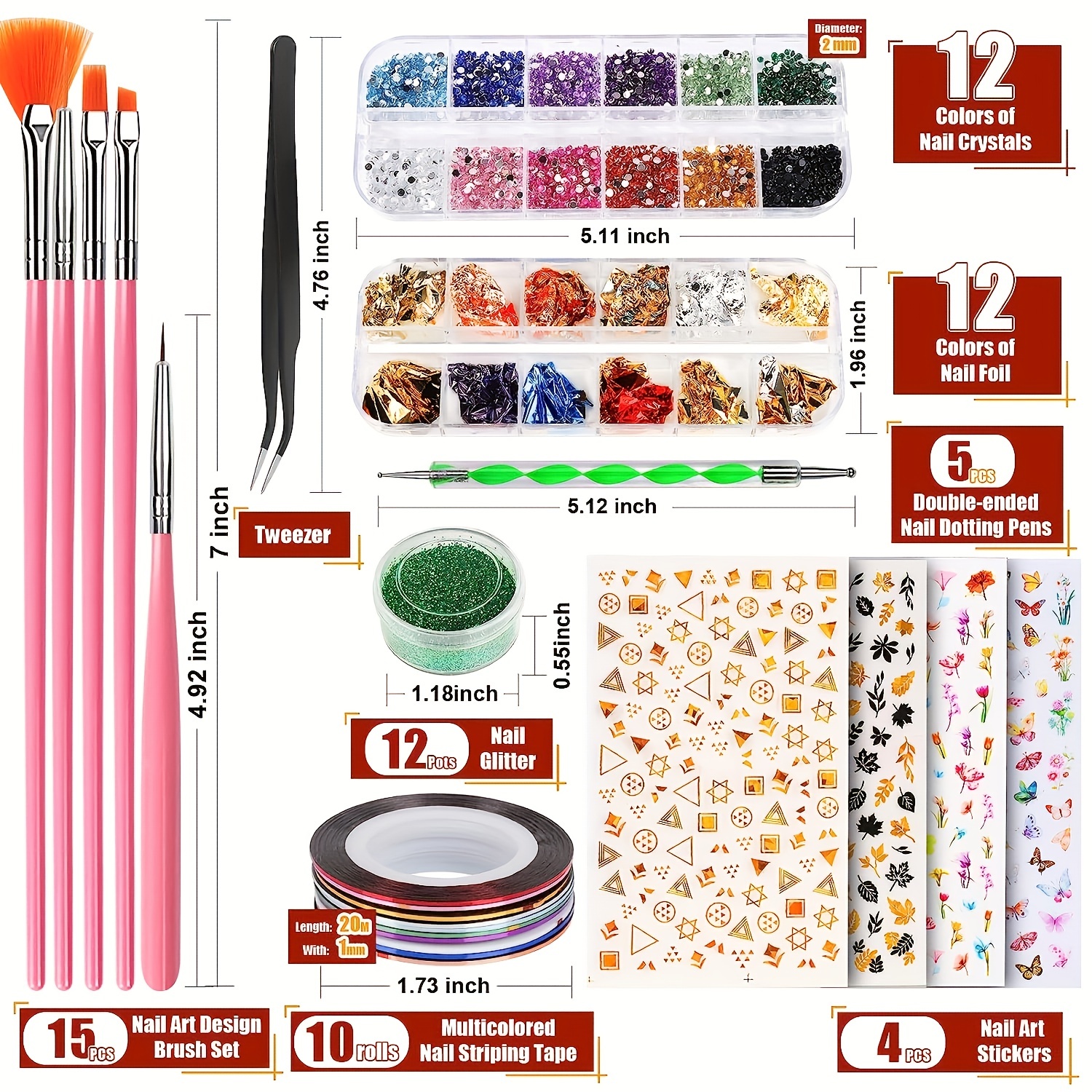 Nail Brush Nail Design Tool Kit With Nail Brush Nail Point - Temu United  Arab Emirates