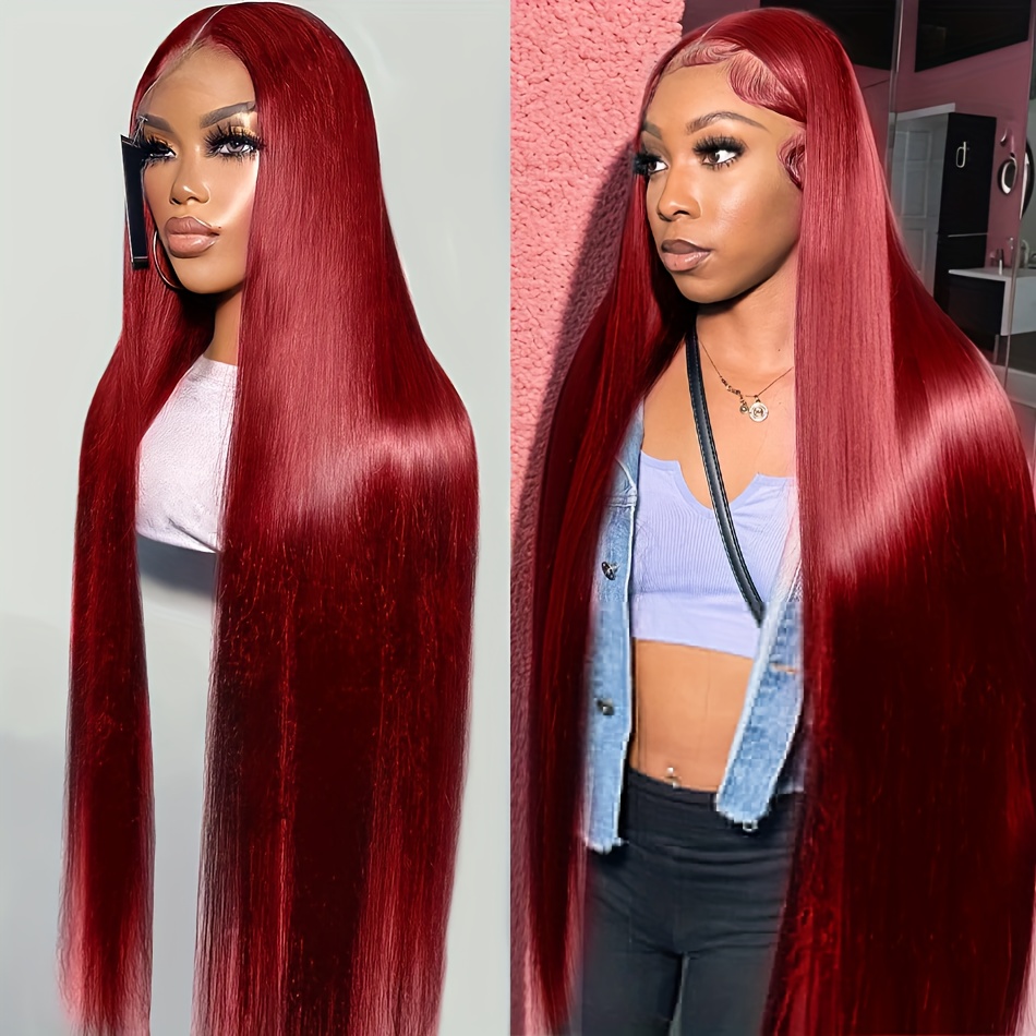 Brazilian Long Straight Human Hair Wigs 13x4 13x6 Lace Front Wig For Women  Real Hair Frontal Closure Wig Pre Plucked 18-38 Inches