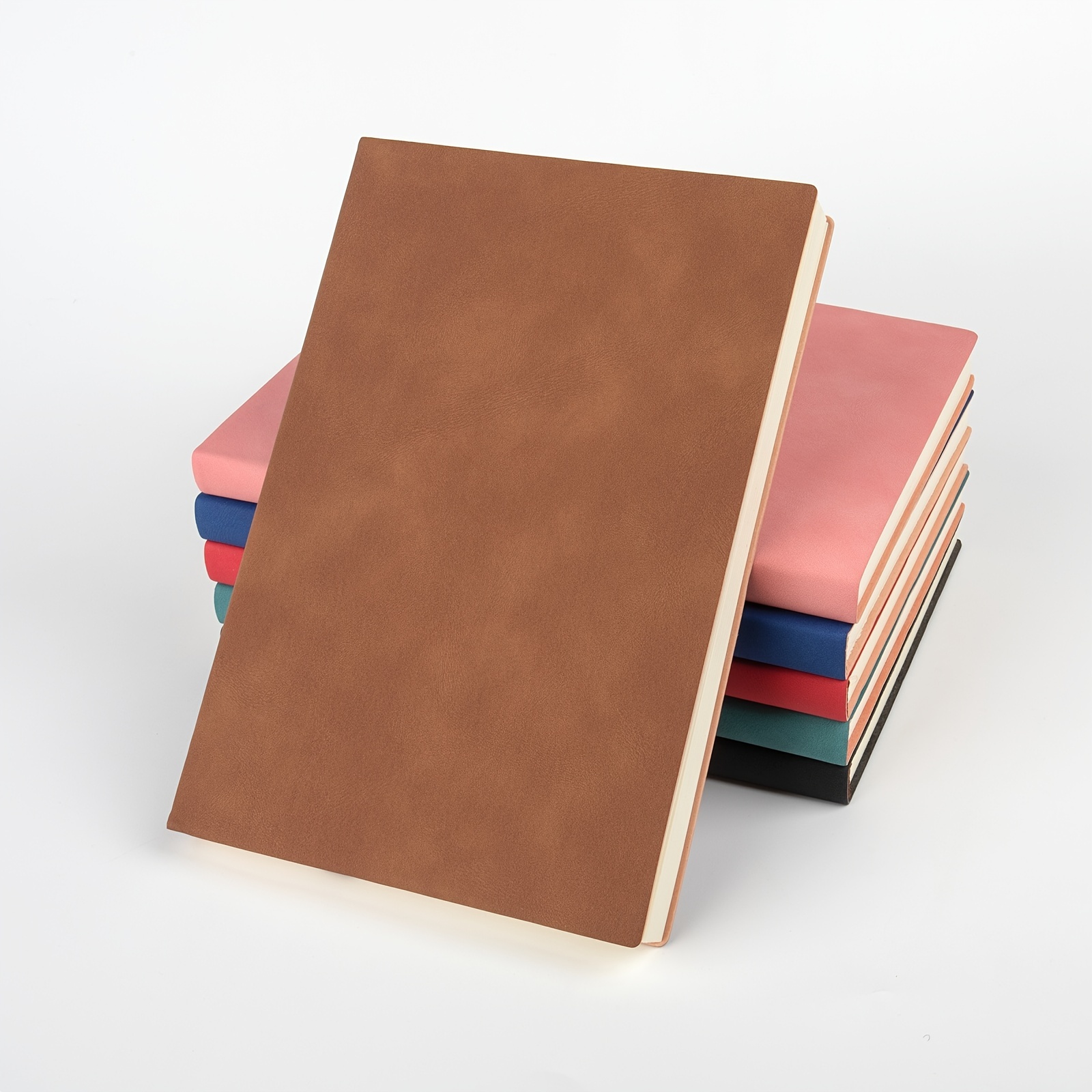 Petit carnet de poche, carnet de poche 8,9 x 14,5 cm, couverture rigide,  total de 320 pages, papier ligné épais avec poches intérieures, mini  bloc-notes en cuir. 