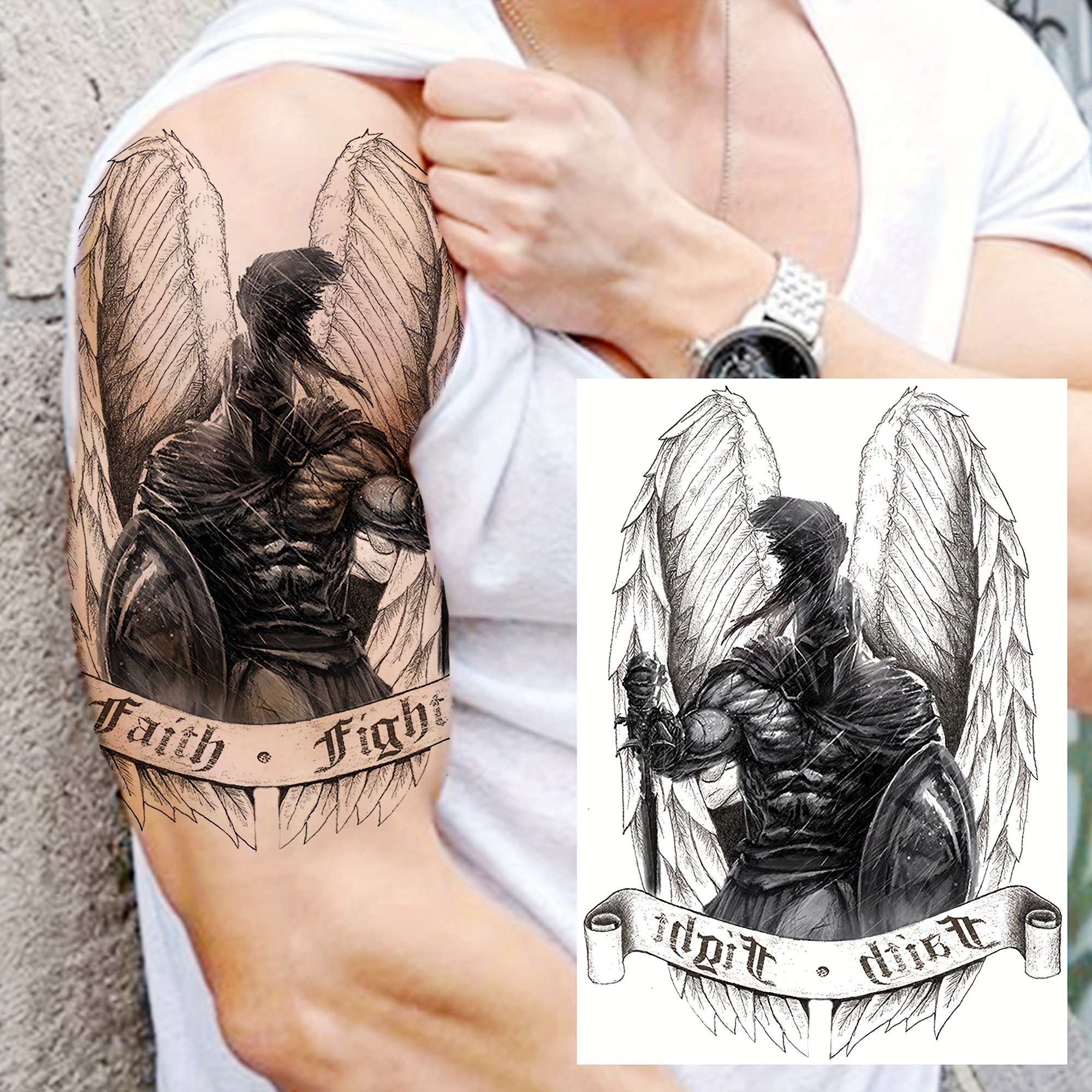  Fake Totem Sleeve Tattoos Stickers 6-Sheet Full Arm