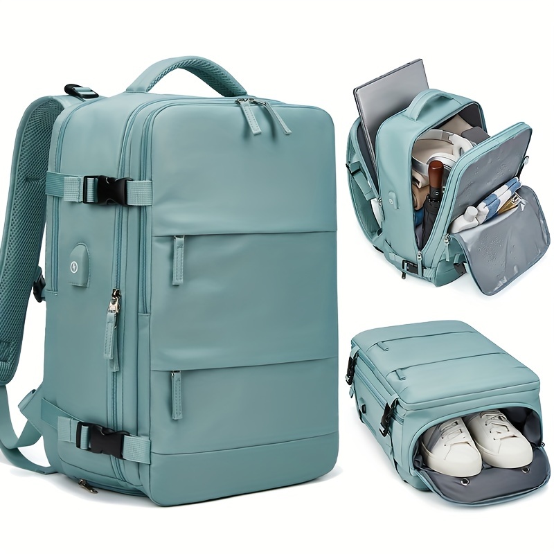 Mochila para hombres y mujeres, mochila escolar para adolescentes, mochila  para laptop de 15.6 pulgadas con puerto de carga USB para negocios y viajes