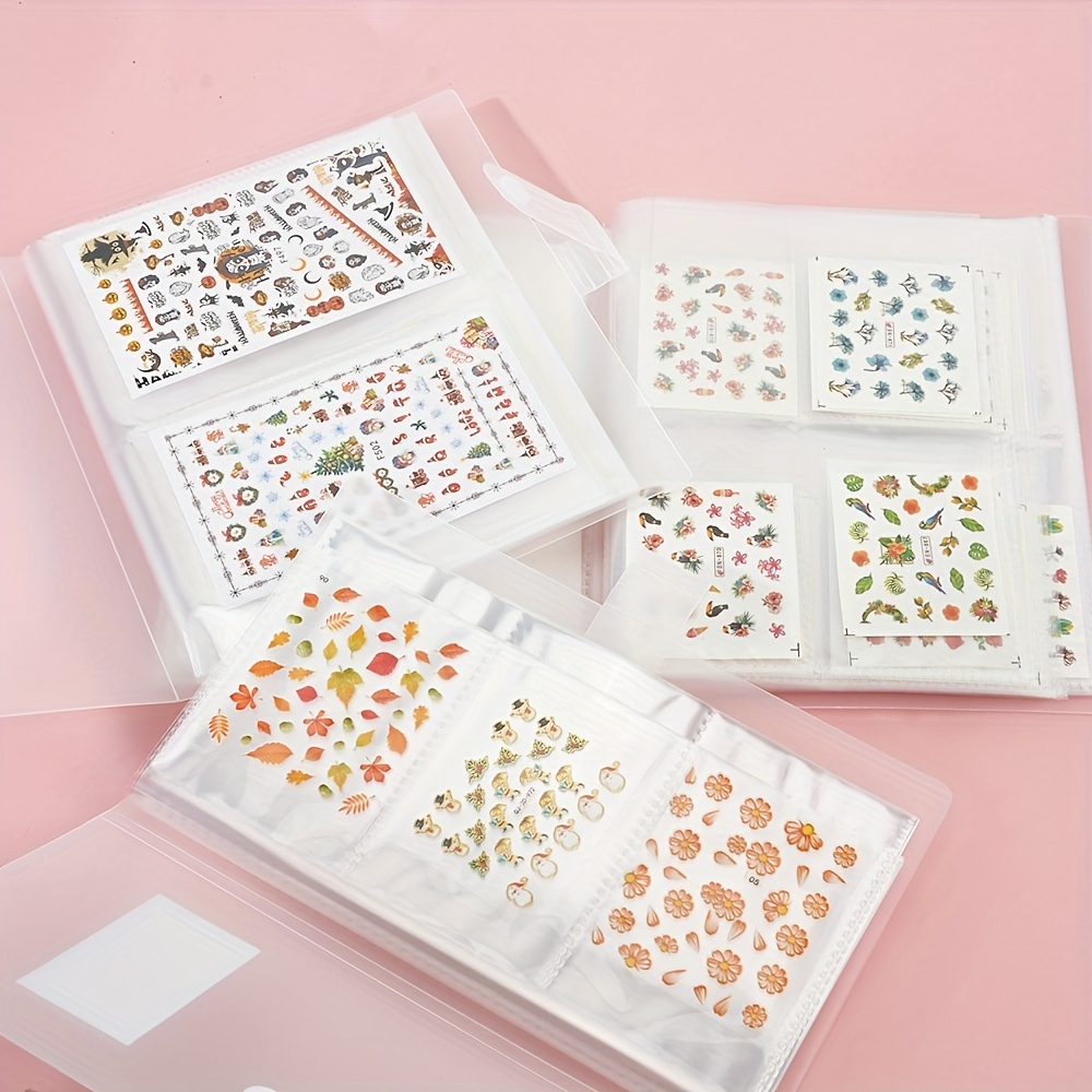 FOMIYES Storage Booklet Album for Nail Decal Small Scrapbook Small Photo  Book Nail Holder Nail Sticker Album Nail Art Stickers Display Album for  Photo