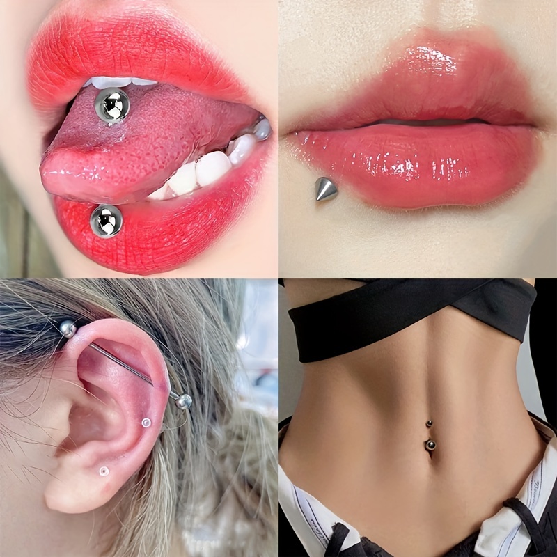Body Piercing Kit Nose Lip Tongue Tragus Daith - Temu