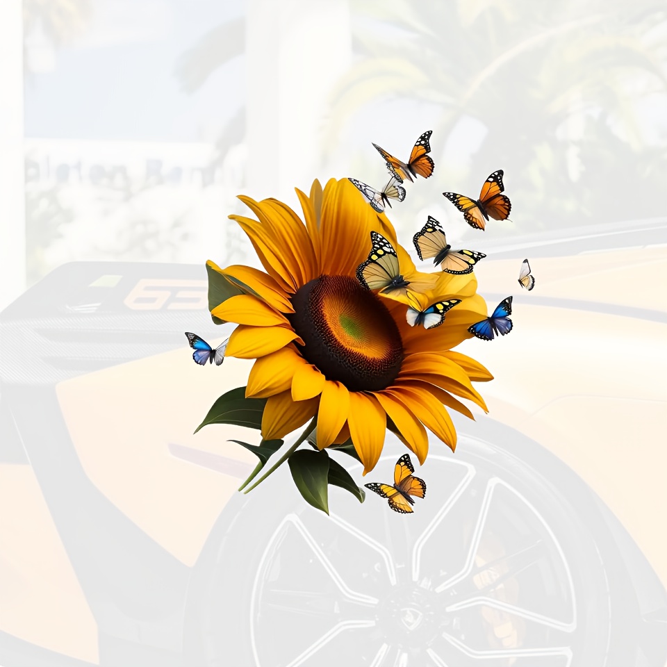 

1pc Sunflower Stickers Cars, Walls, Laptops, Mobile Phones, Truck Stickers Windows, Cars, Trucks