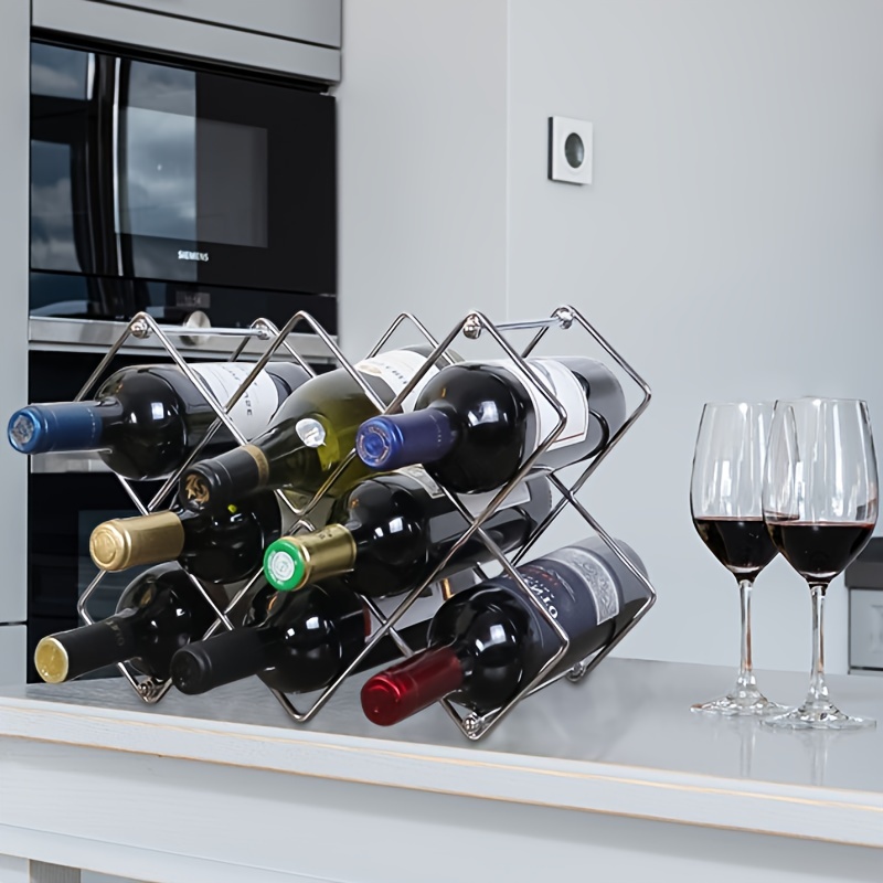 10 Bottle Metal Countertop Wine Rack Holder