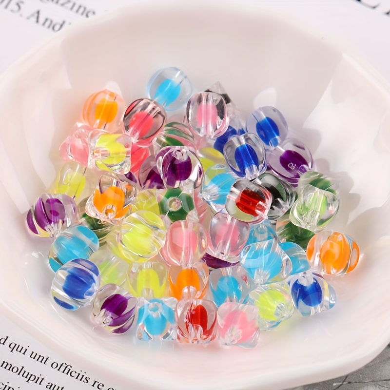 DIY Acrylic Solid Beads for Jewelry Making, Square Beads