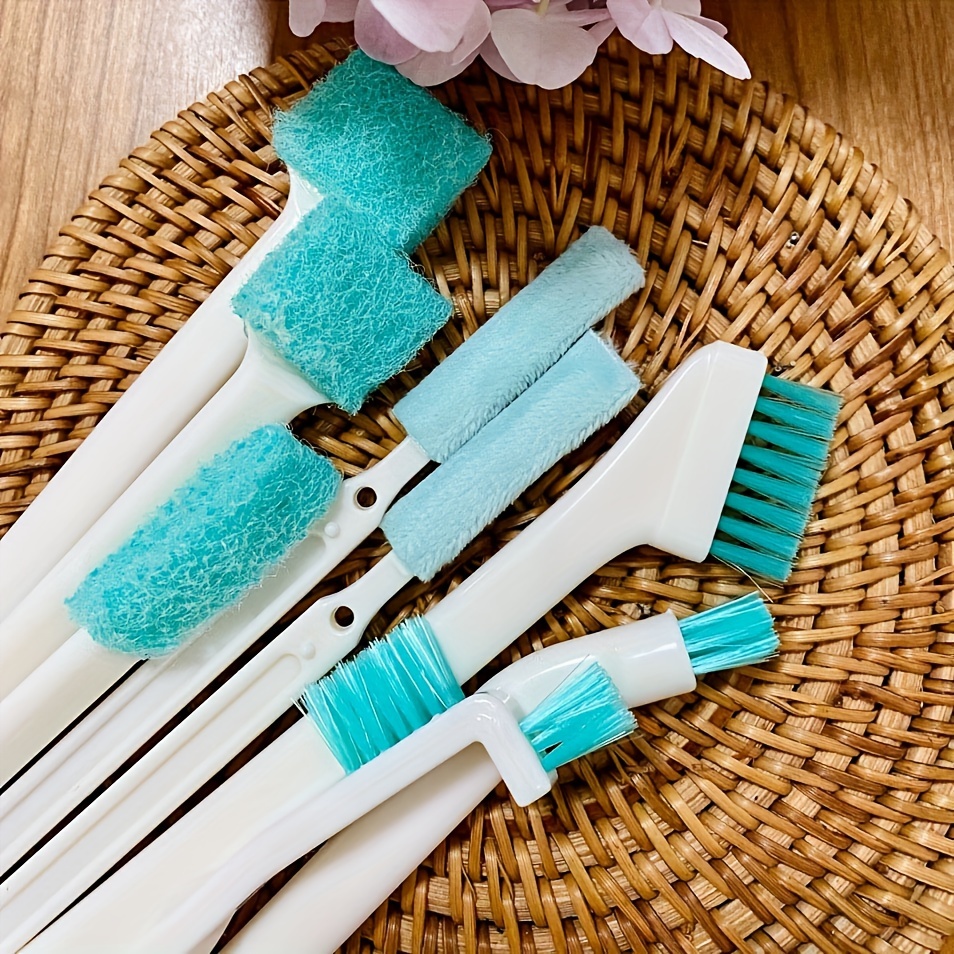 4Pcs Crevice Cleaning Brushes, Hand-Held Crevice Gap Cleaning Brushes Long  Handle, Hard-Bristle Brush for Cleaning, Thin & Small Gap Brush for Kitchen