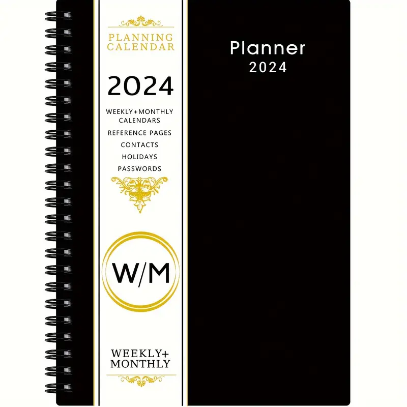 1 Paquet Agenda 2024 – Agenda Hebdomadaire Mensuel 2024 185 - Temu