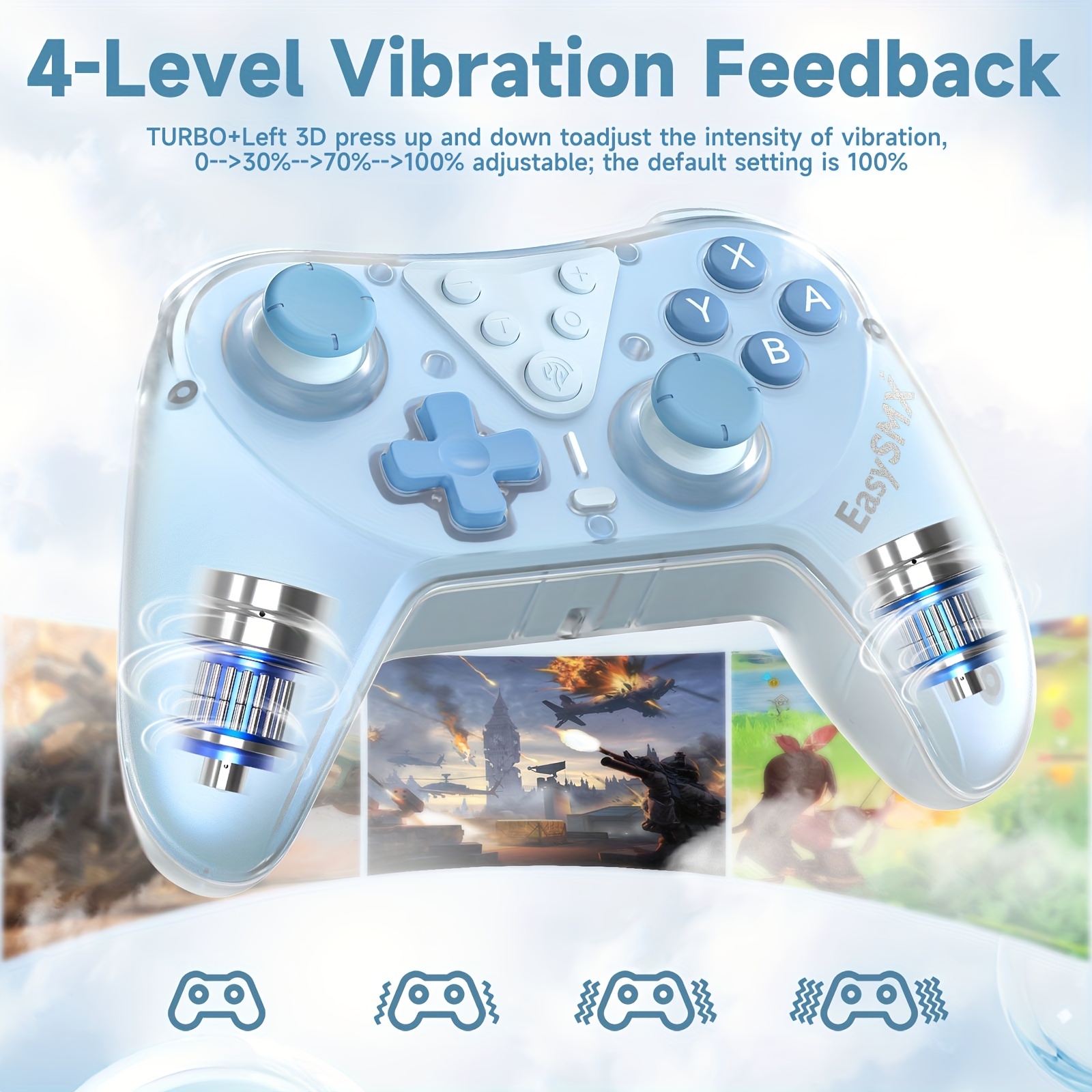 Wireless Switch Pro Controller for Nintendo Switch / Switch Lite / Switch  OLED / PC Consloe 6-axis TURBO Dual Vibration 