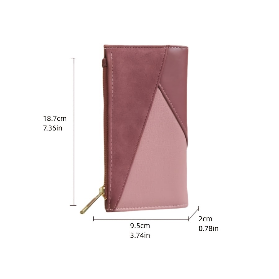 Women's Long Wallet Foldable PU Leather Clutch Purse