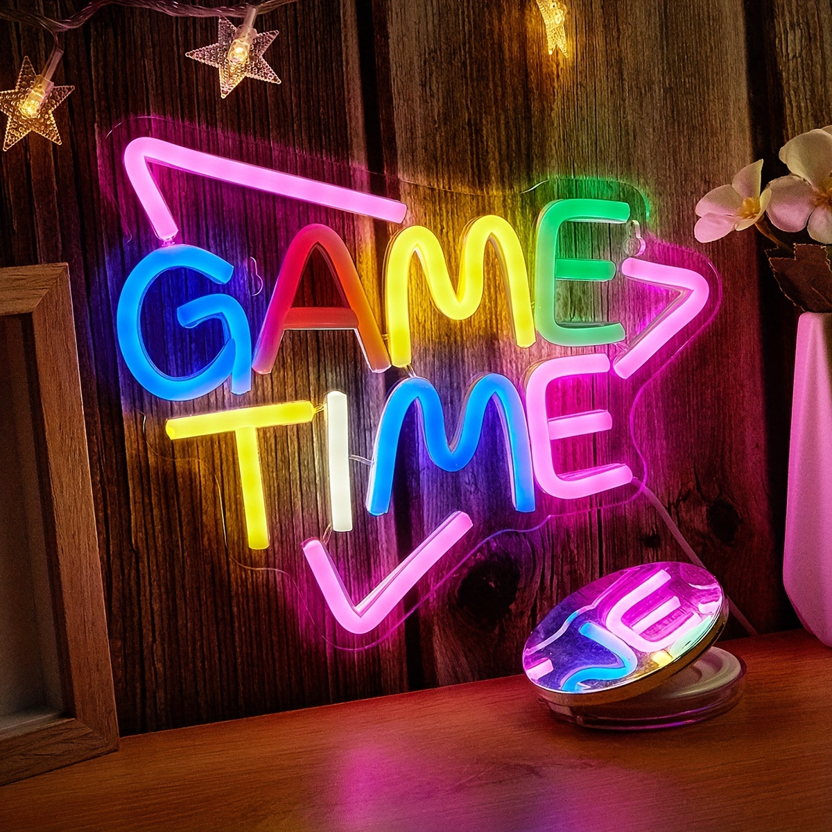 Lampada da parete a LED con nome utente Tag Gamer personalizzato per  piattaforma sociale di gioco luce notturna al Neon RGB in legno  personalizzata per la decorazione della sala da gioco 