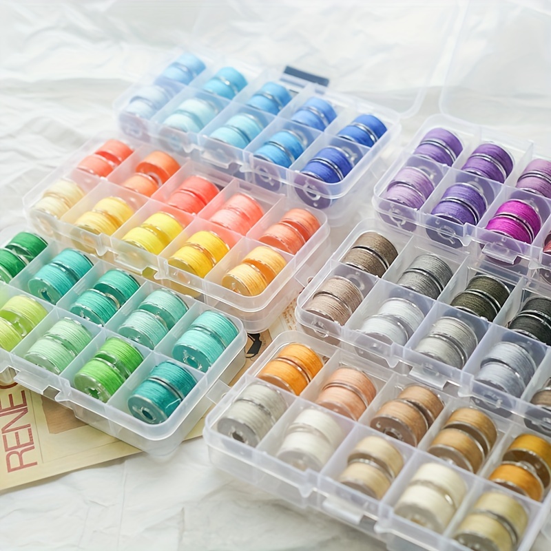 Plastic Metal Colorful Household Bobbin Thread Boxes Clear - Temu