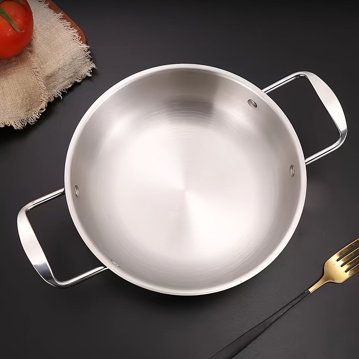 Korean Stainless Steel Ramen Pot - 9.4 Cooking Pot With Handle For