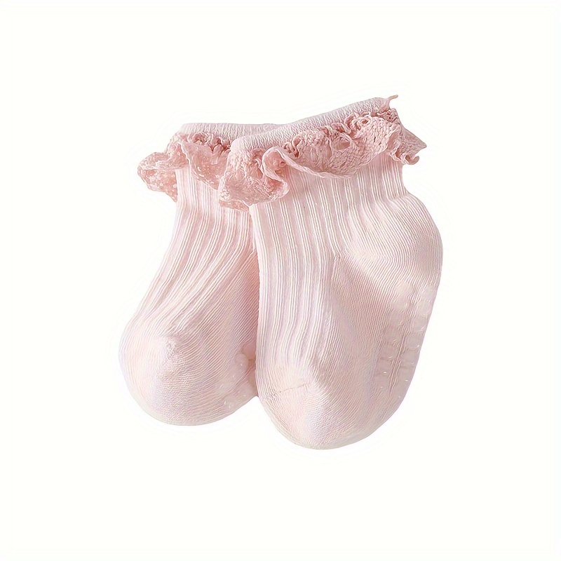0 6 Months Baby Girls' Lace Cute Socks: Cotton Blend - Temu