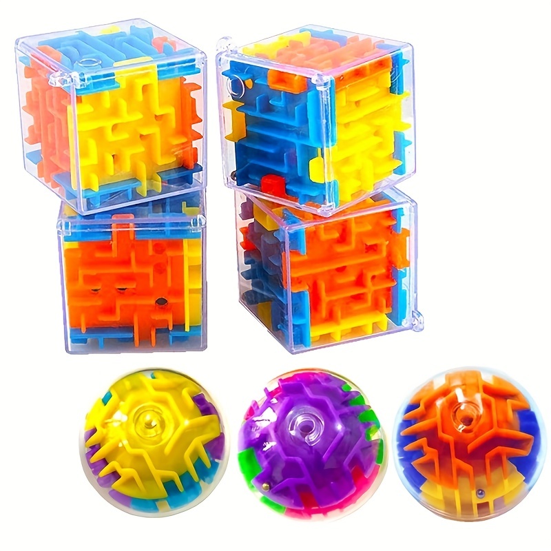  Bola de laberinto 3D, rompecabezas de laberinto mágico para  desafío de inteligencia, imaginación, cognición espacial, coordinación y  equilibrio, bolas diminutas juego de rompecabezas (azul) : Juguetes y Juegos