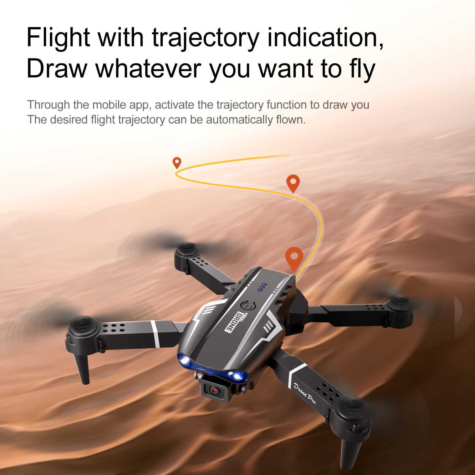 Drone avec caméra 4K Wi-Fi et télécommande repliable Wi-Fi de type  quadricoptère