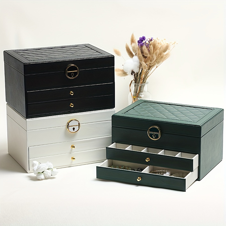 1pcthree drawer Jewelry Storage Box Transparent Large - Temu