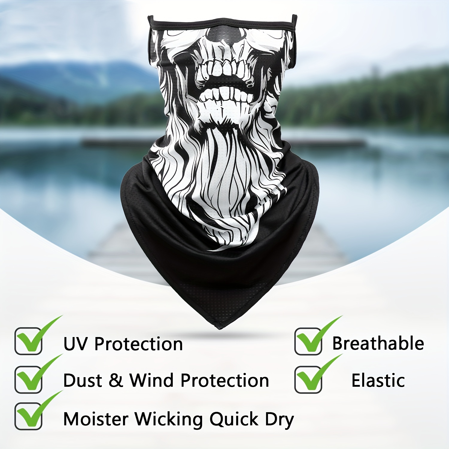 Stay Cool Protected 3d Skull Ghost Balaclava Face - Temu