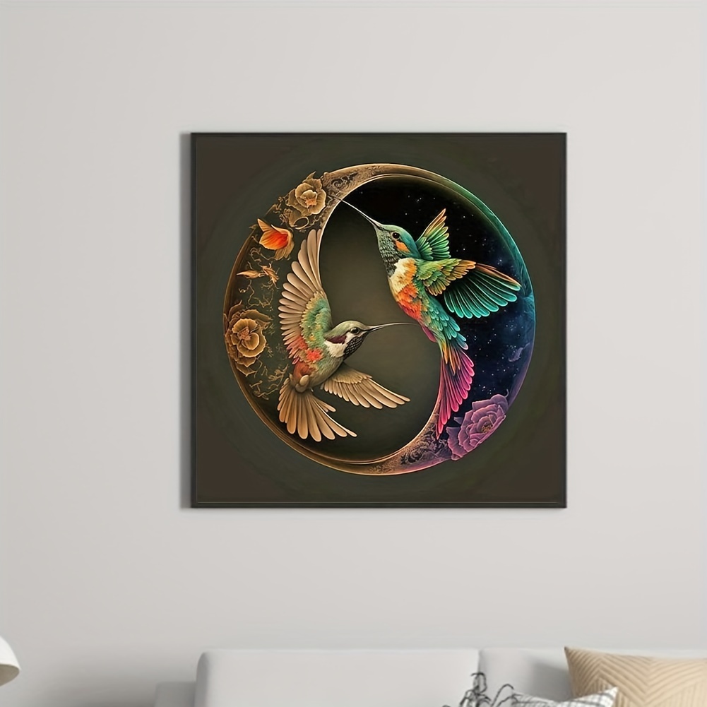 5D Diamond Painting Hummingbird Flower Embroidery Cross Stitch Living Room  Decor