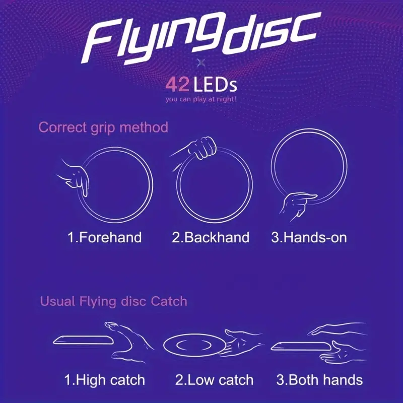 led luminous flying disc outdoor sports extreme rotation night light flying disc toy competitive interactive game supplies halloween christmas thanksgiving holiday gifts details 3