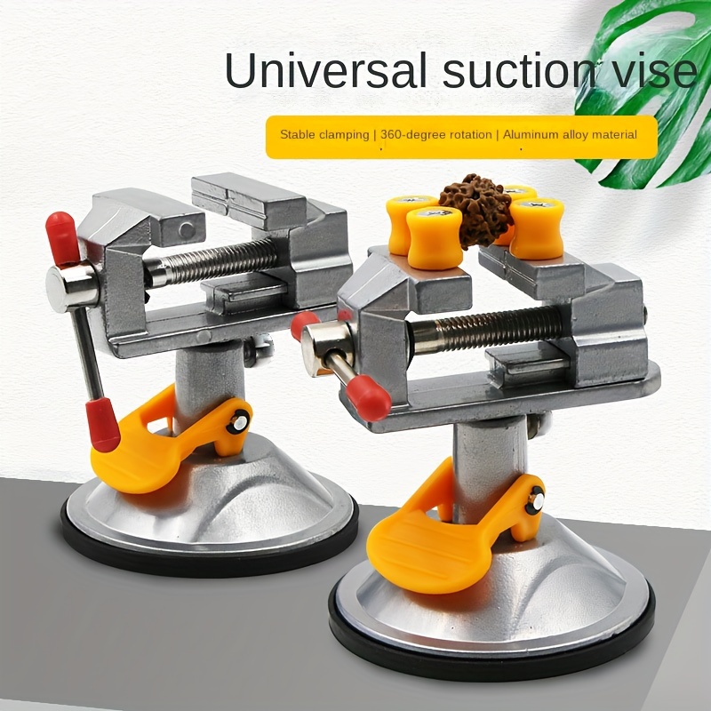 

Aluminum Alloy Universal Suction Cup Table Vice Multi Specification Machine Tool Rotary Table Flat Pliers Suction Cup Mini Bench Vice 360 Degree