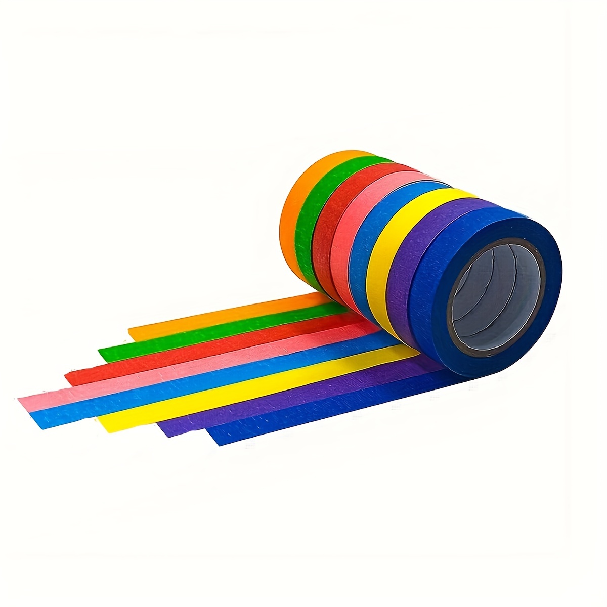 27pcs Colored Tape, Colored Masking Tape Painter Tape, Colored Tape Rolls  Art Supplies For Color Tape, Colorful Tape 9 Colors, 16.4FT/Roll