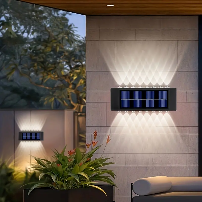 Solar Up Down Wall Sconce Outdoor