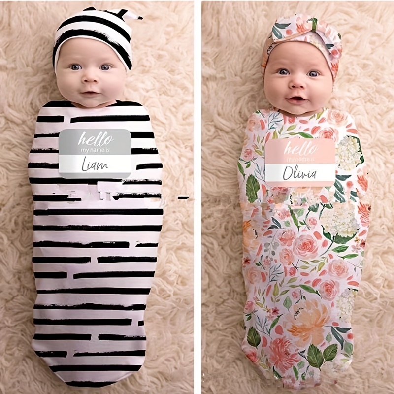 Baby Printed Sleeping Bag with Matching Hat