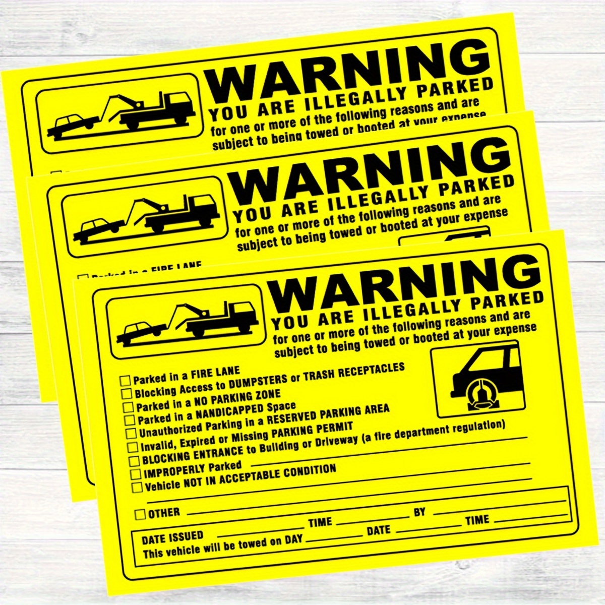 Illegal Parking Stickers Illegal Parking Notification - Temu
