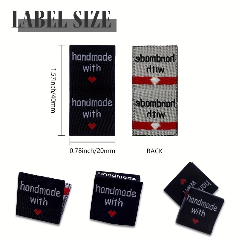 Etiquetas de coser personalizadas para artículos hechos a mano, etiqueta de  costura personalizada, etiquetas de ropa personalizadas, personalizadas
