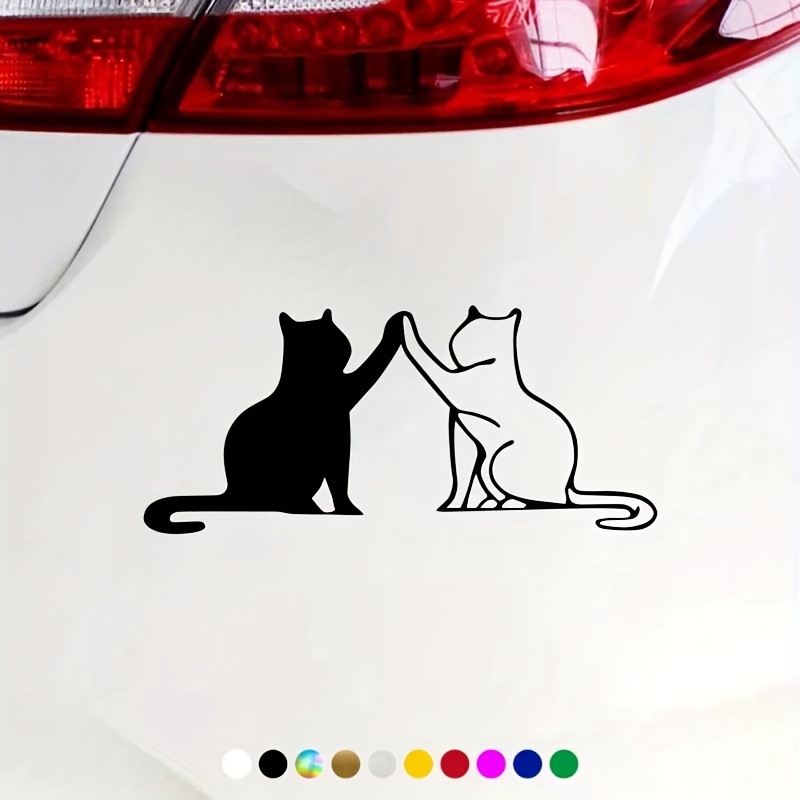 Cartoon Black Cat Car Stickers Waterproof Decal For Car Body