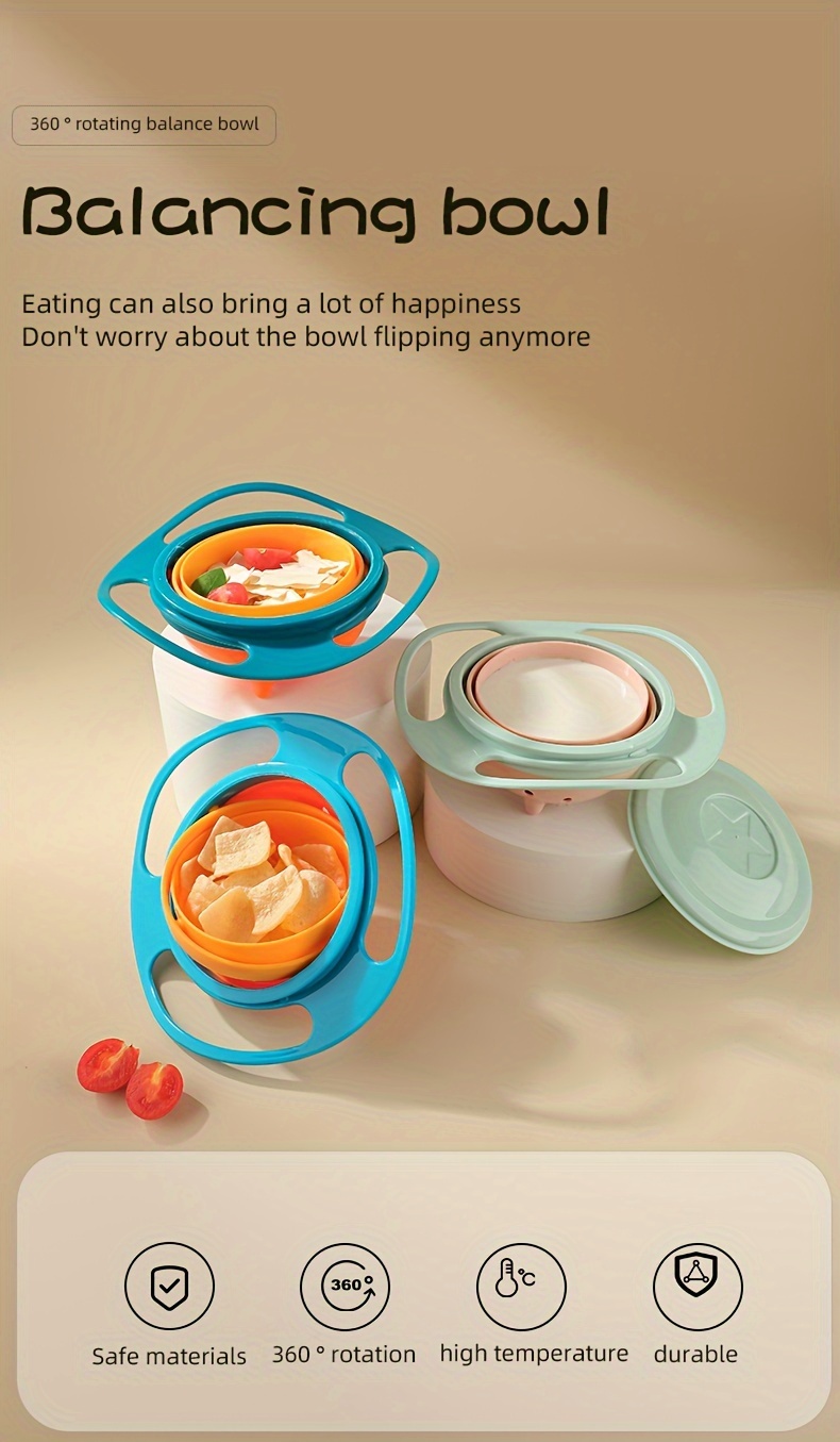 Baby Kid No Spill Bowl Balance Food Snack Bowl Cup Safe Pot