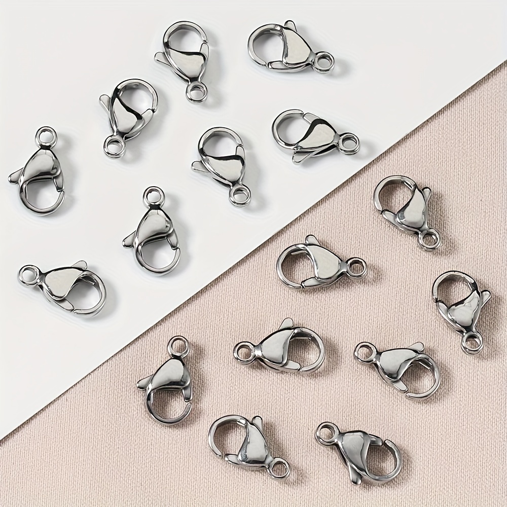 Silver Plated Lobster Clasps For Bracelets Necklaces Diy - Temu