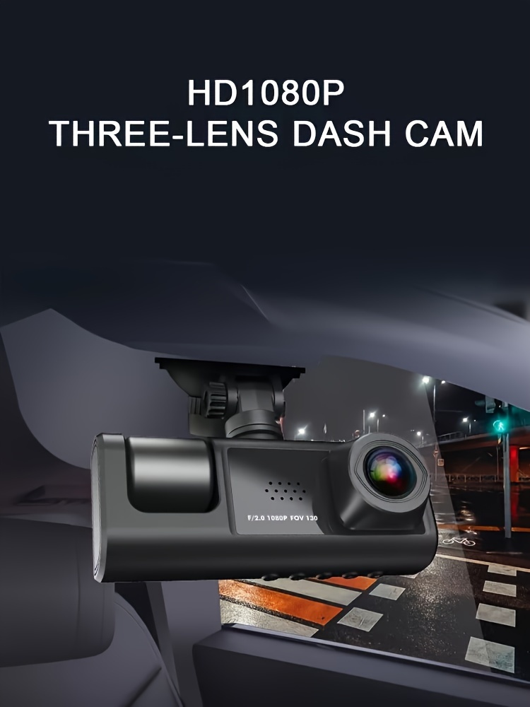 2 zoll auto dvr 3 Kameraobjektiven 3 kanal dashcam Hd 1080p - Temu Austria