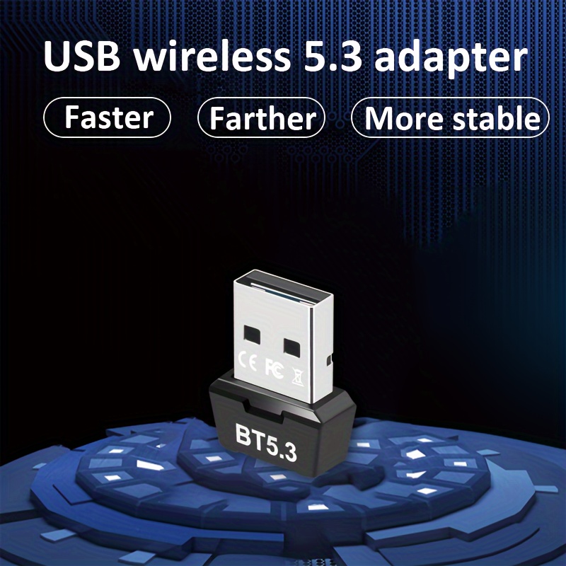 USB Bluetooth 5.3 Adapter for PC, EDUP USB Bluetooth Dongle Receiver  Support Windows 11/10/8.1 Plug and Play for Desktop, Laptop, Mouse,  Keyboard