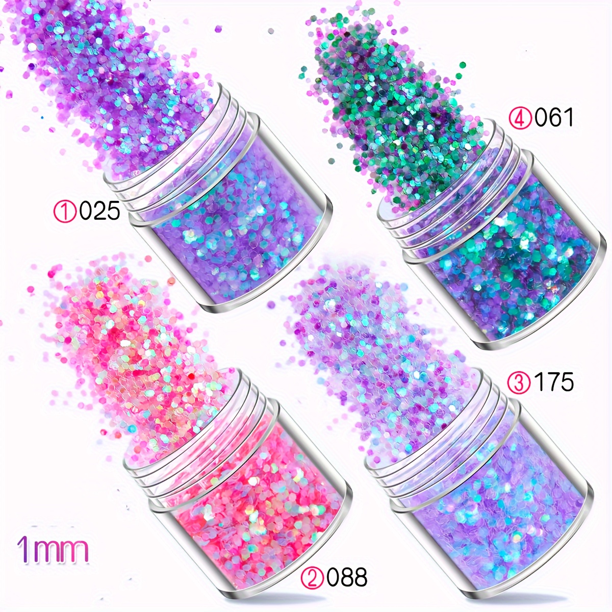 12 shapes glitter for Resin Epoxy crafts and nail art