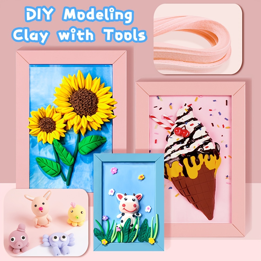 Christmas Gift for Kids, Air Dry Clay 64 Colors, Modeling Clay for Kids,  DIY Mol