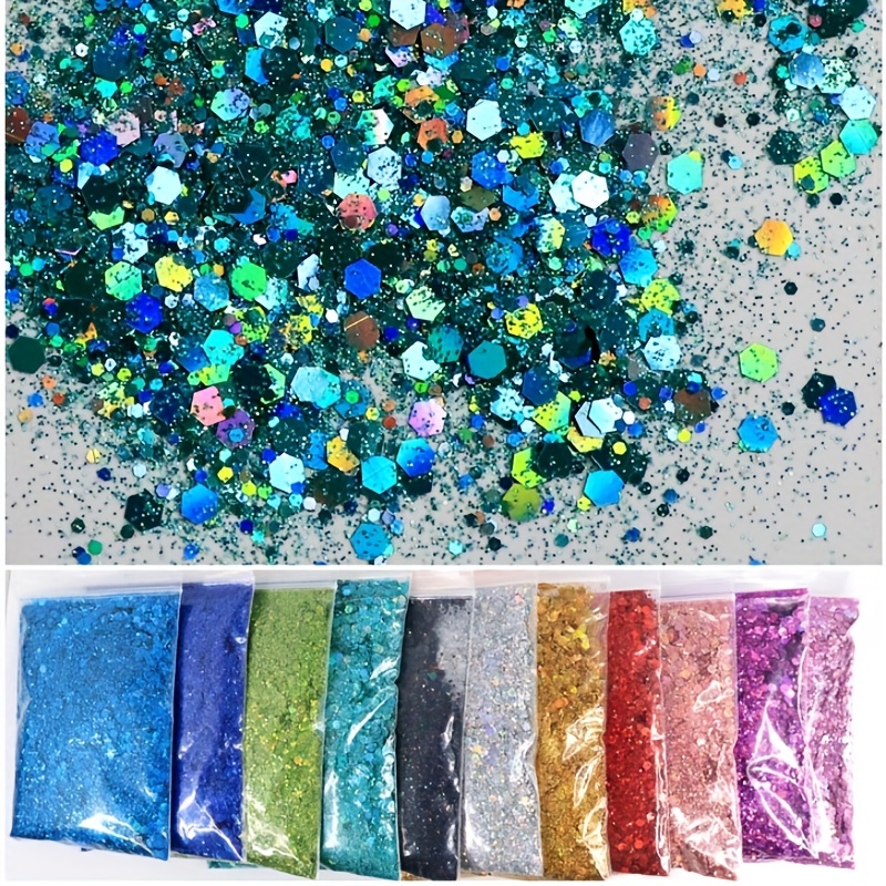 Mix Sequin Glitter Multiple Color Mixed Fine Glitter Set - Temu