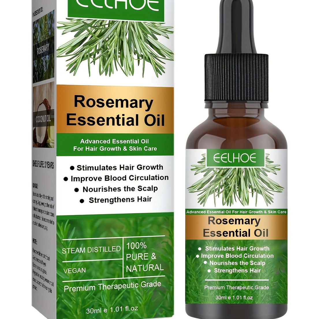 Pure Rosemary Essential Oil for Hair Loss Haircare and Skincare