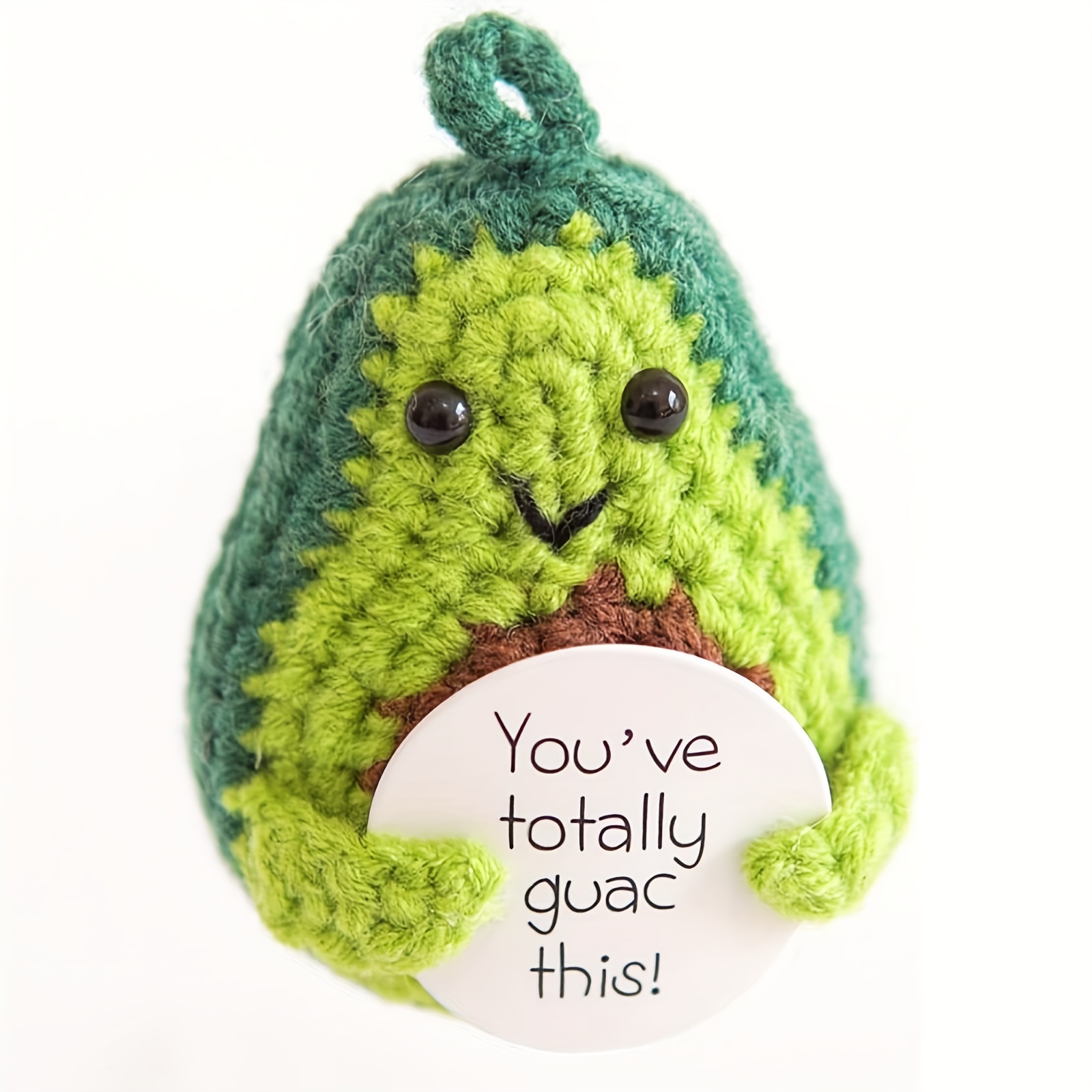 

Handmade Positive Potato, Emotional Support Pickle Potato, Soft Wool Knitted Toy Decoration Cute Thank You Gift For Birthday Coworker Party Favor