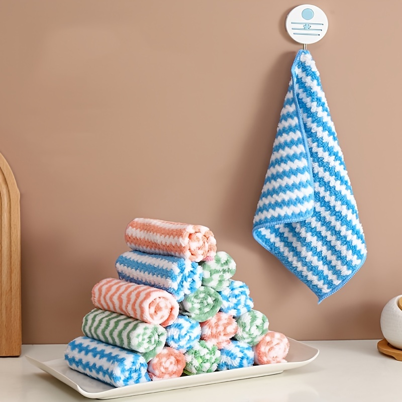 Kitchen Dish Cloths Coral Fleece Microfiber Dish Towels Soft - Temu