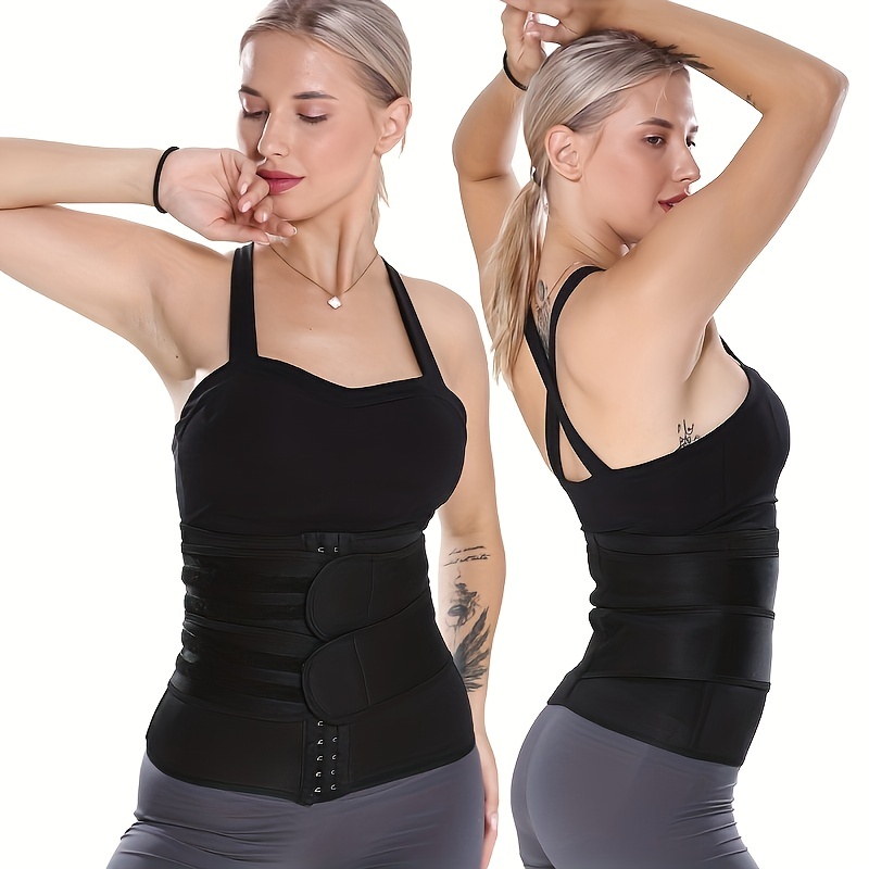 Slimming Black Waist Trainer with Adjustable Tummy Control - Strengthening  Shapewear for a Flattering Figure